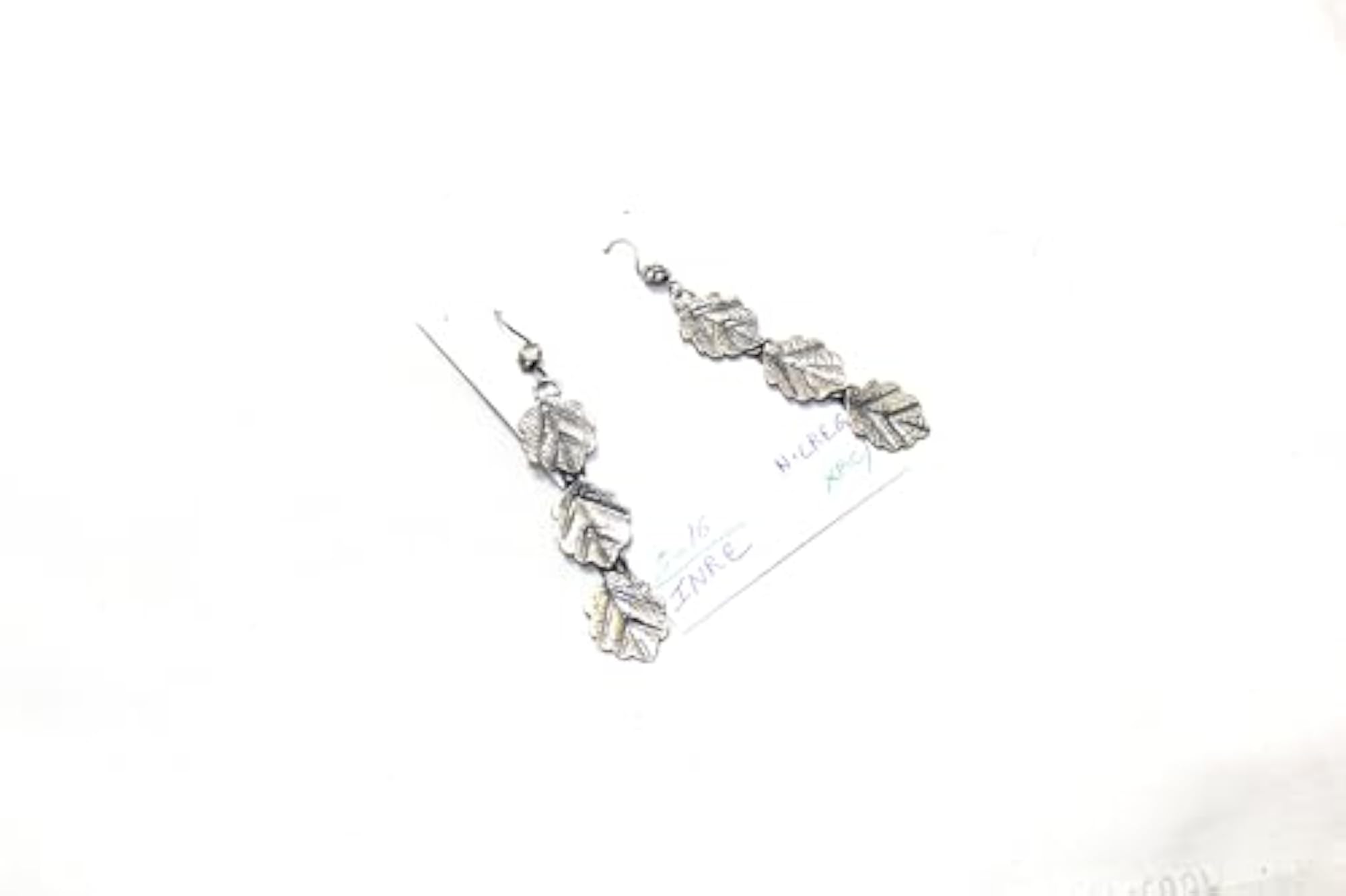 Women's Handmade 925 Sterling Silver Dangle Leaf Earrings, Traditional Gift